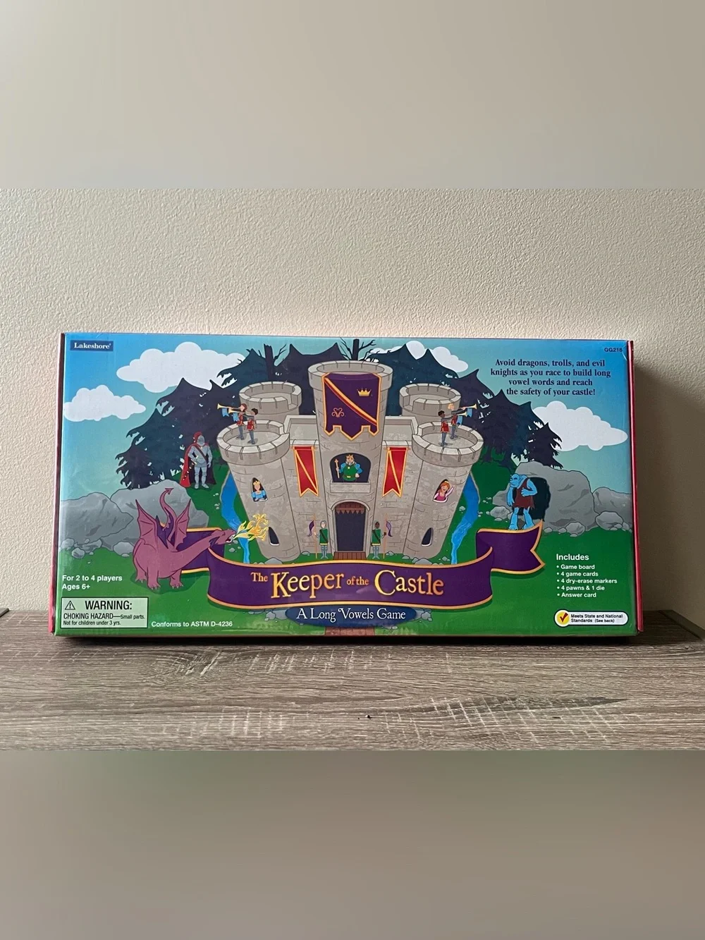 NEW The Keeper of the Castle A Long Vowels Game 2-4 Players Ages 6+ Lakeshore